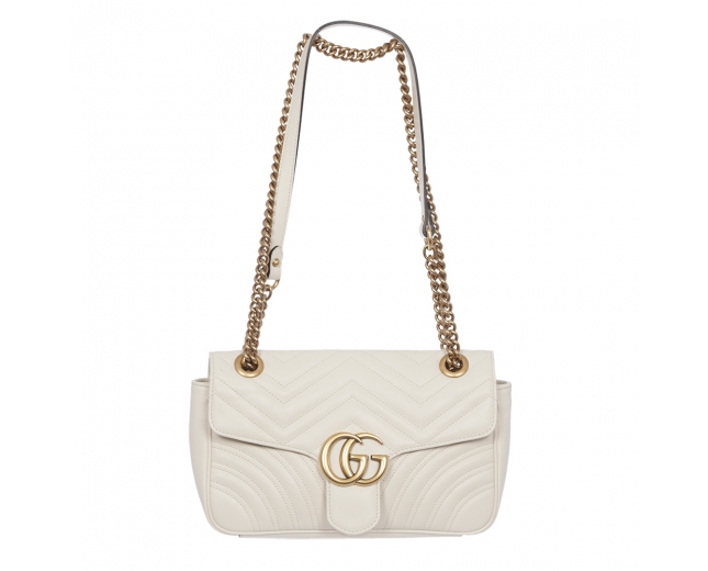 Gucci Bolso GG Marmont Blanco Pequeño