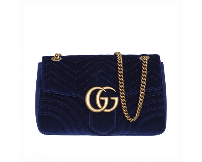 Gucci Bolso Marmont Terciopelo Cobalto