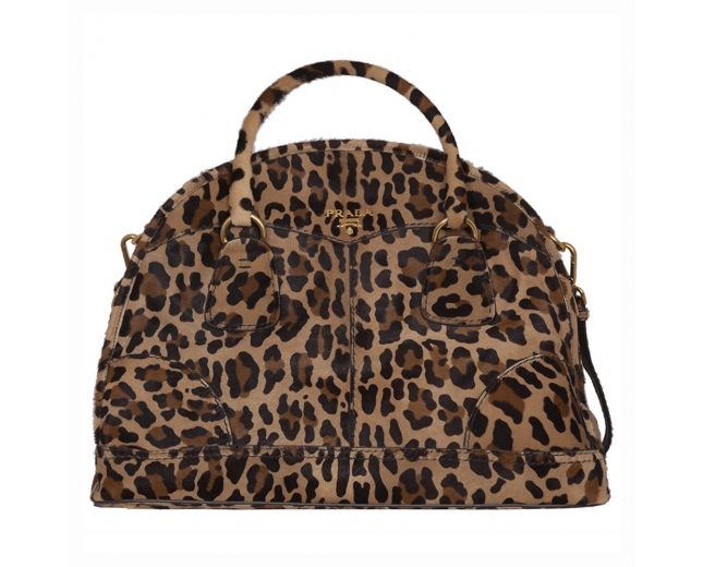 Prada Bolso Cavallino Leopardo