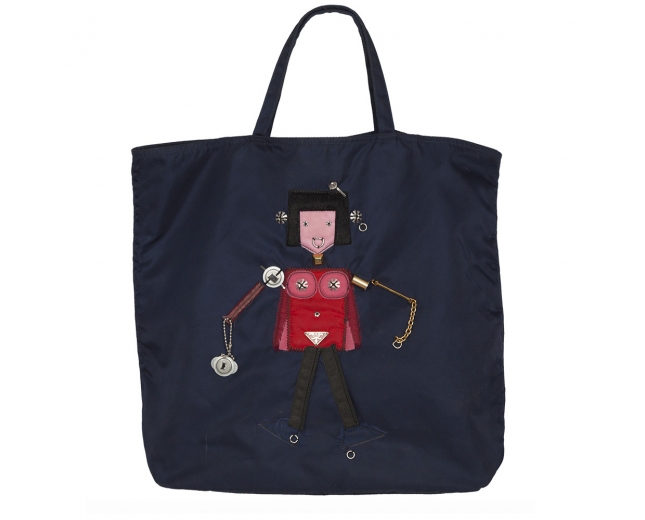 Prada Bolso Nylon Azul Robot 3