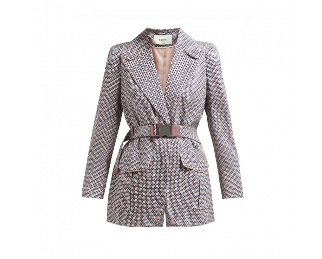 Fendi Chaqueta Romantic Tiles Rosa 36