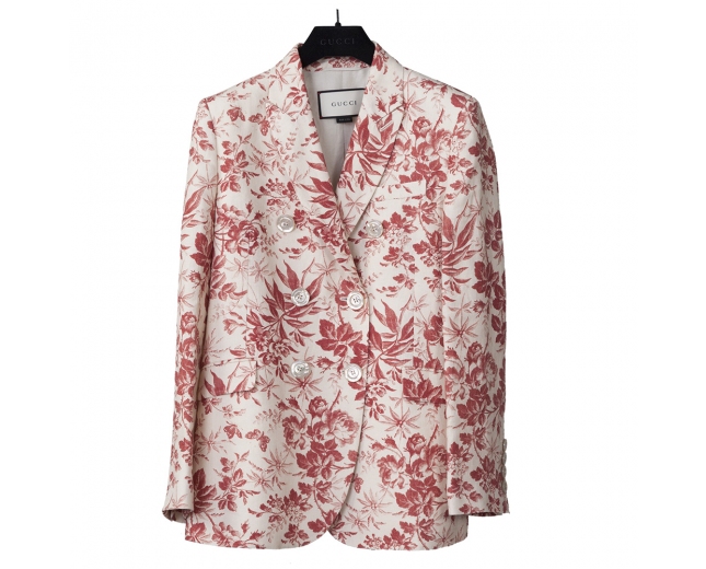 Gucci Blazer Lino Floral T 38