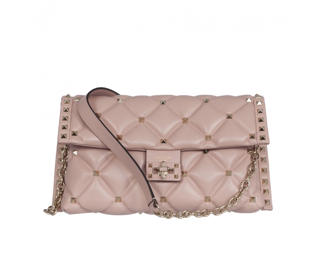 Valentino Bolso Candystud Acolchado Rosa