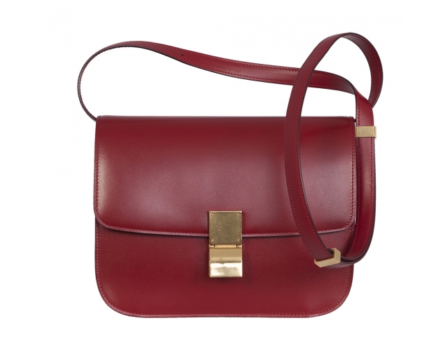 Celine Bolso Classic Box Granate