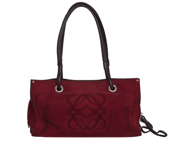 Loewe Bolso Letras Ante Rojo