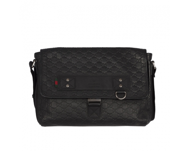 Gucci Bolso Messenger Caucho Negro