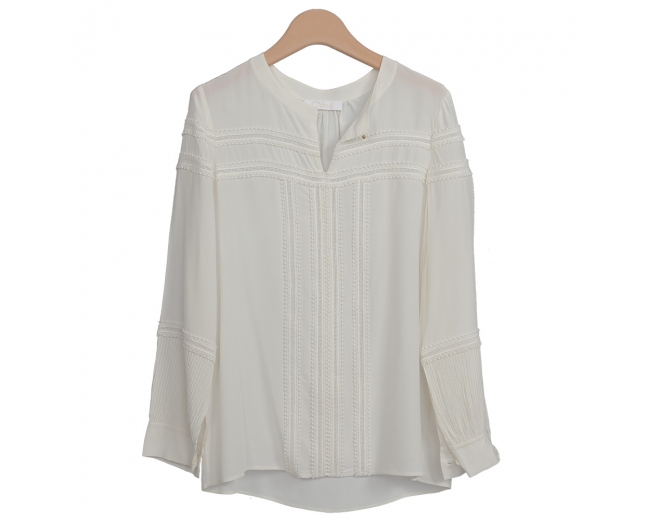 Chloé Blusa Seda Ribetes T M