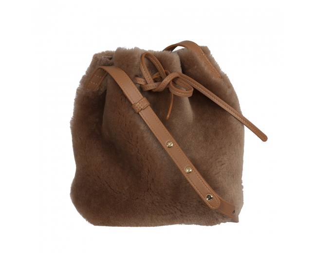 Mansur Gavriel Mini Bucket Shearling