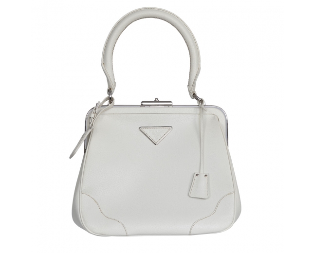 Prada Bolso Frame Blanco