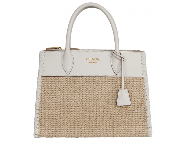 Prada Bolso Paradigme Rafia City Piel