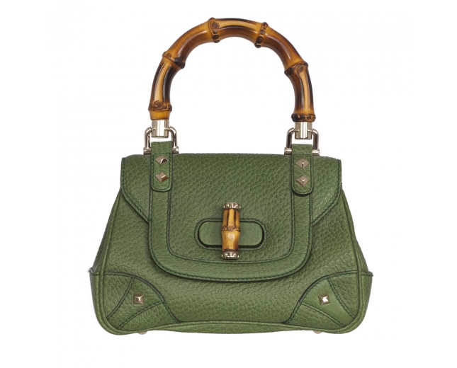 Gucci Bolso Mini Asa Bambú Verde