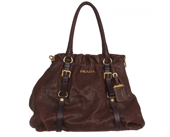 Prada Bolso Cervo Antik Marrón