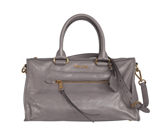 Miu Miu Bandolera Bauletto Gris