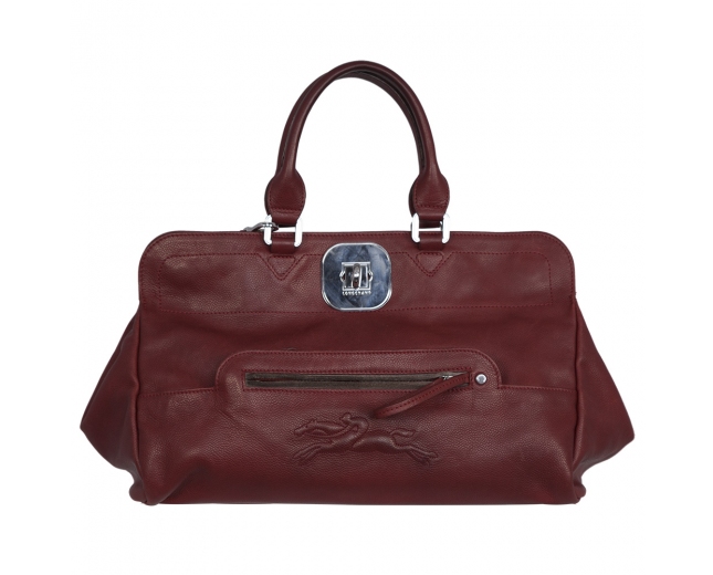 Longchamp Bolso Piel Burdeos