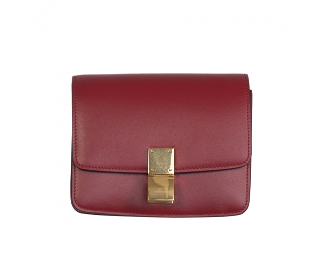 Celine Bolso Classic Box Pequeño Rojo