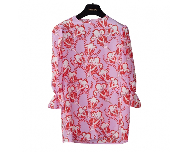 Valentino Blusa Rosa Elder Seda T 36