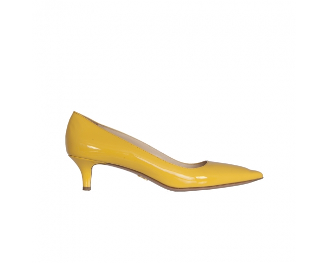 Prada Zapato Charol Amarillo T 40