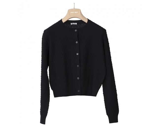 Miu Miu Cardigan Cashmire Negro T M