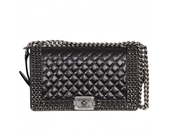 Cartera chanel negra con cadenas on sale