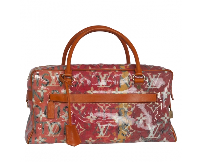 LV Bolso Le Rose Defile Denim Weekender