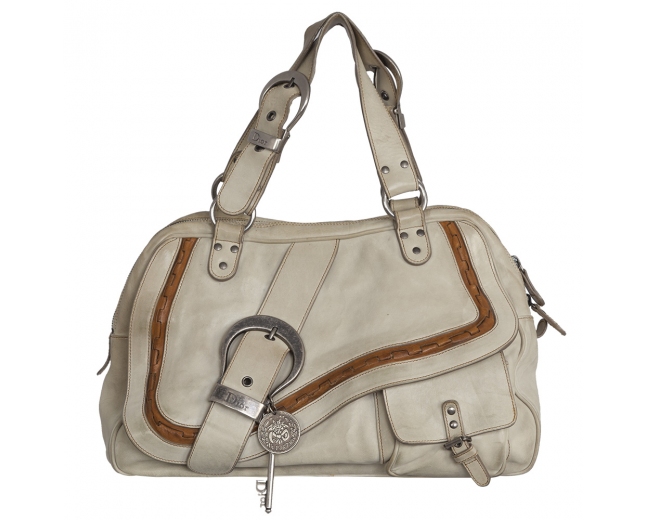 Dior Bolso Gaucho Blanco Marfil