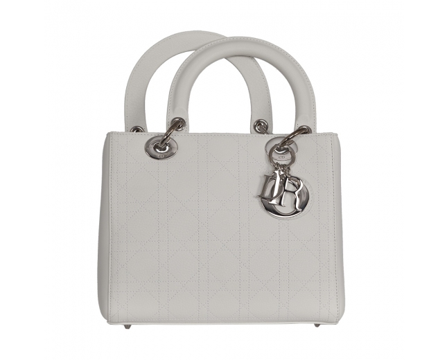 Dior Bolso Lady Dior Cannage Blanco