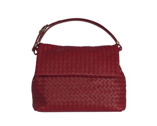 Bottega Veneta Bolso Intrecciato Rojo