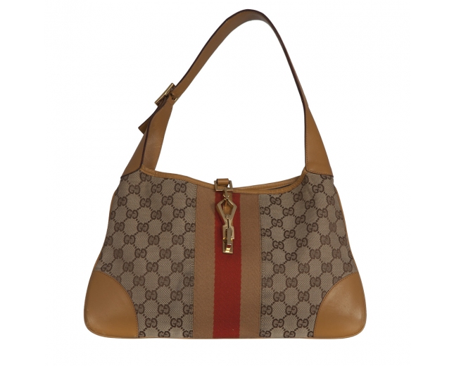 Gucci Bolso Jackie Beige y Rojo