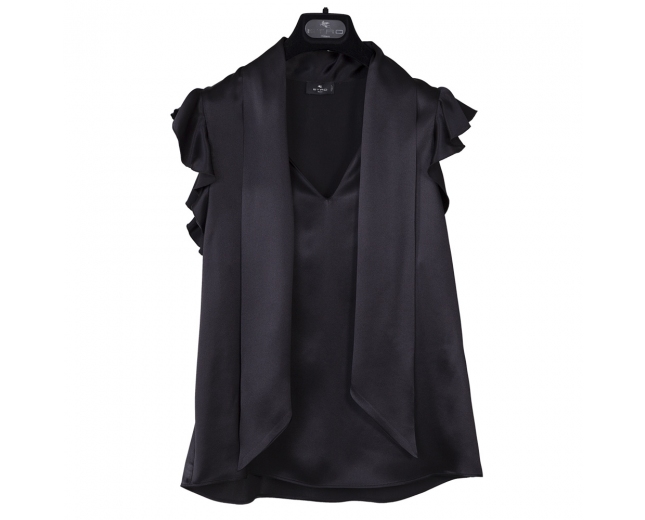 Etro Blusa Seda Negra T 36