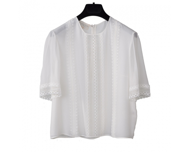 Giambattista Valli Blusa Seda Encaje S