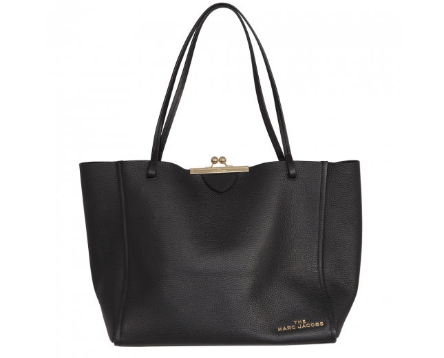 Marc Jacobs Bolso Tote Kiss Lock Negro