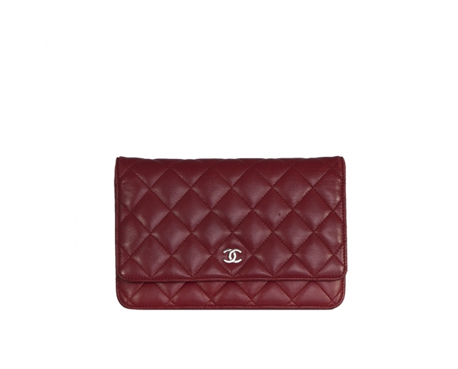 Chanel Clutch Wallet Rojo Guinda