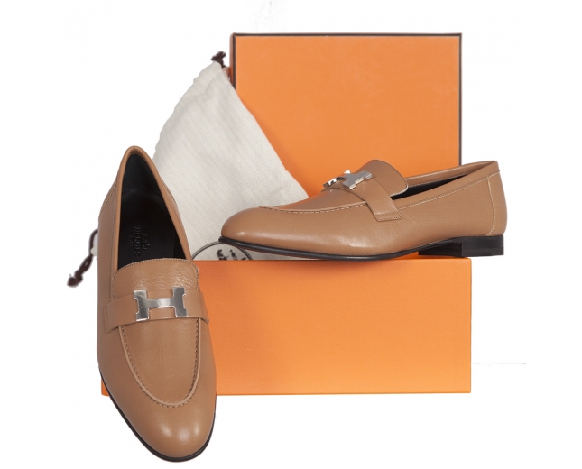 Hermes Mocasines Paris Marron Havane 40