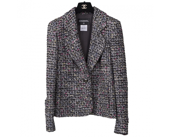 Chanel Chaqueta Tweed T 38