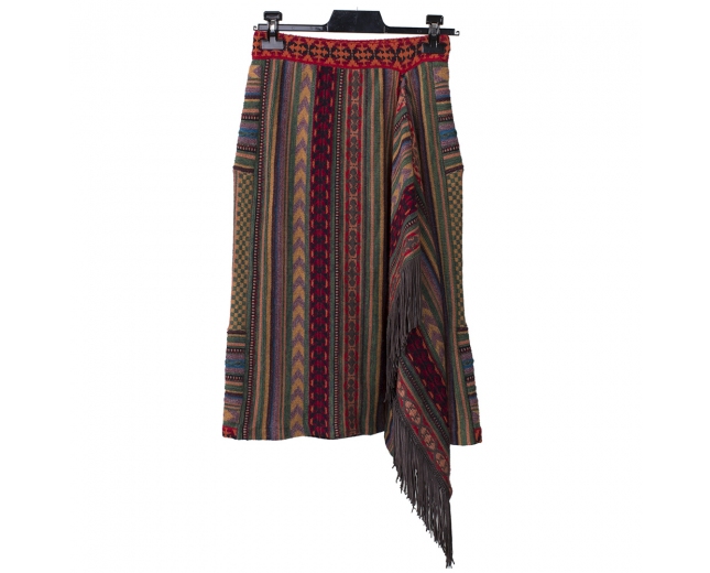 Etro Falda Jacquard Folk Multicolor T XS