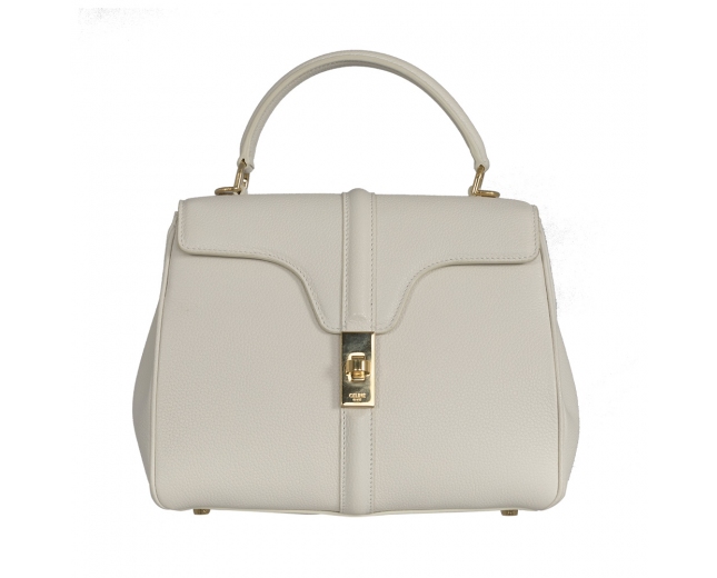 Celine Bolso 16 Blanco Piel Grano