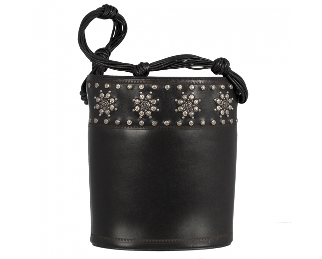 Etro Bolso Cubo Negro Tachuelas