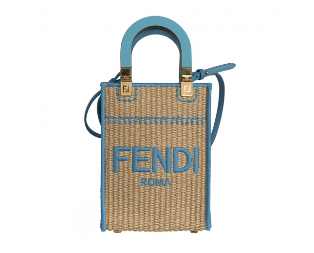 Fendi Mini shopper Sunshine trenzado.