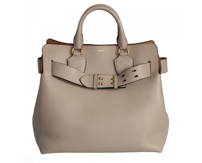 Burberry Bolso Tote Piel Gris Topo