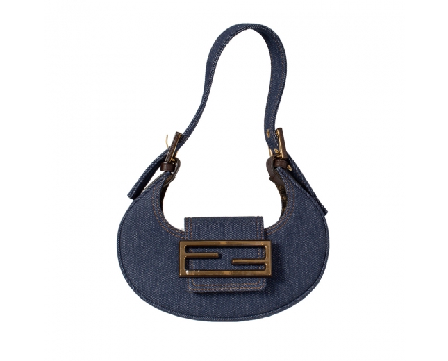 Fendi Bolso Cookie Hobo Mini Denim