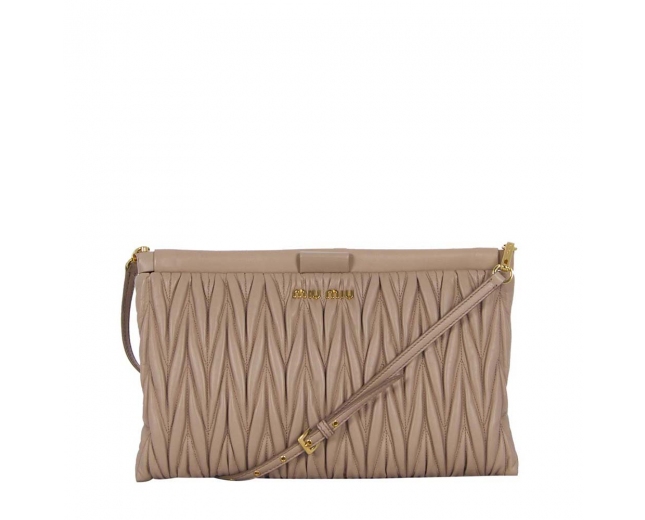 Miu Miu Clutch Matelassé Beige