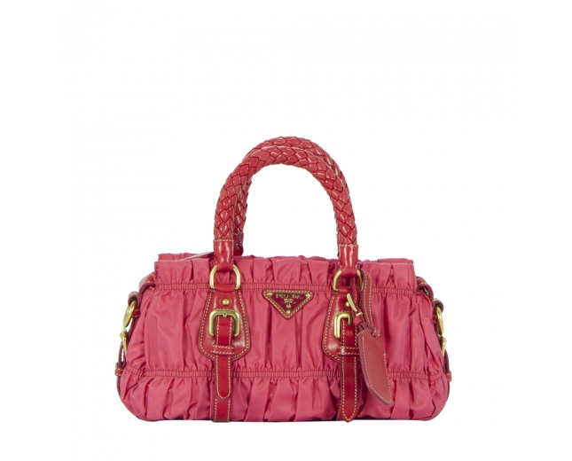 Prada Bolso Mini Gaufre Rosa