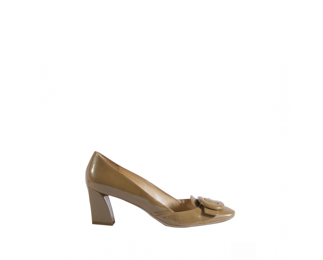 Prada Zapatos Charol Beige 38.5