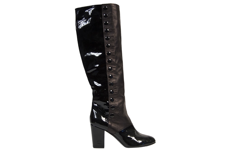 Botas chanel negras outlet