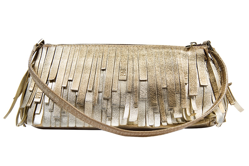 Ch Bolso Lipstick Flecos Dorado Tienda de Bolsos de Marca online