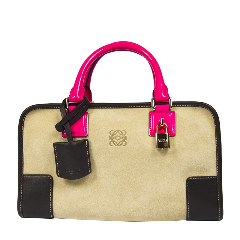 Loewe Bolso Amazona Oro Fucsia Marron Tienda de Bolsos de Marca