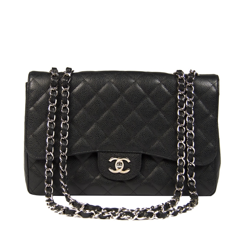 2 Caviar Jumbo Negro - Tienda de Bolsos de Marca