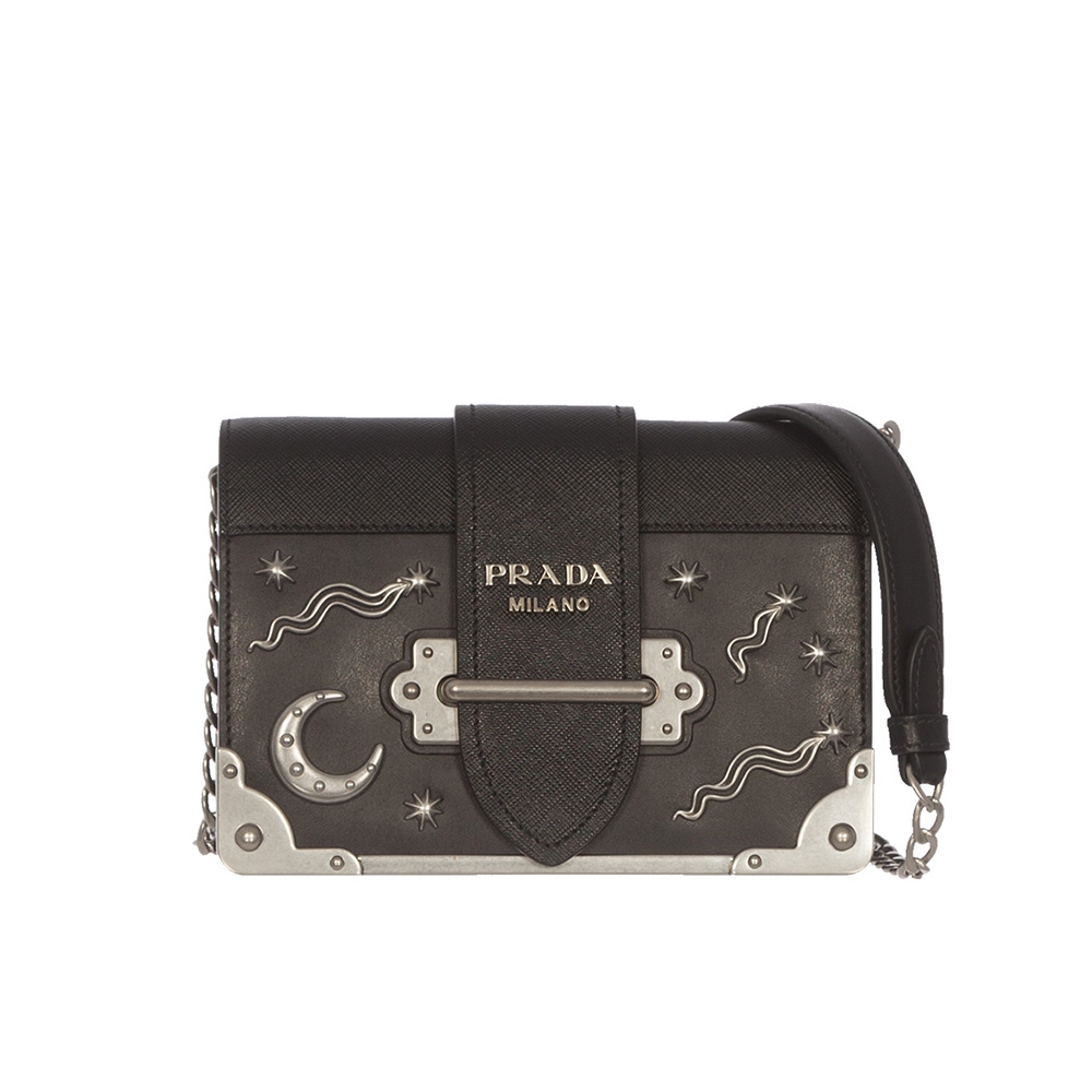 Prada Bolso Cahier Celestial Negro Tienda de Bolsos de Marca online