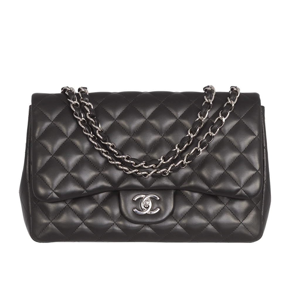 práctica laberinto Elástico Chanel 2 55 Jumbo Matelasse Negro - Tienda de Bolsos de Marca online