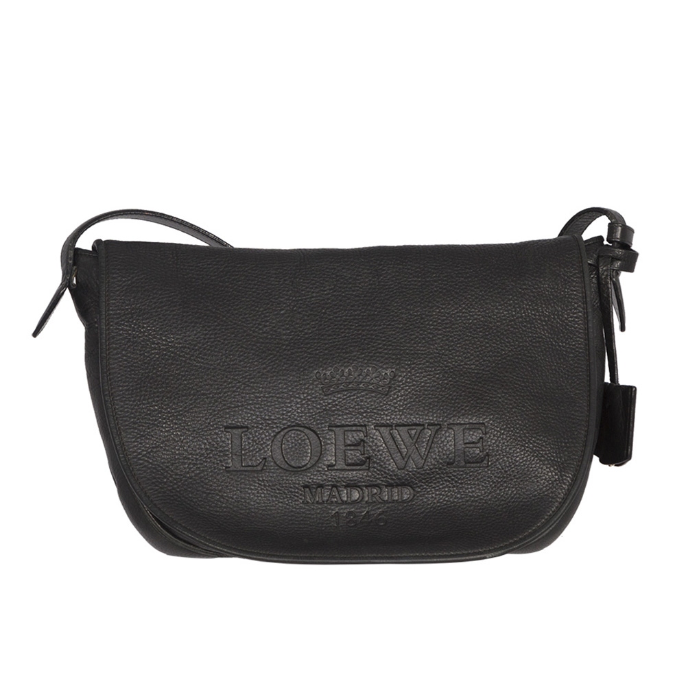 Loewe Bandolera Heritage Negro - Tienda de Bolsos Marca